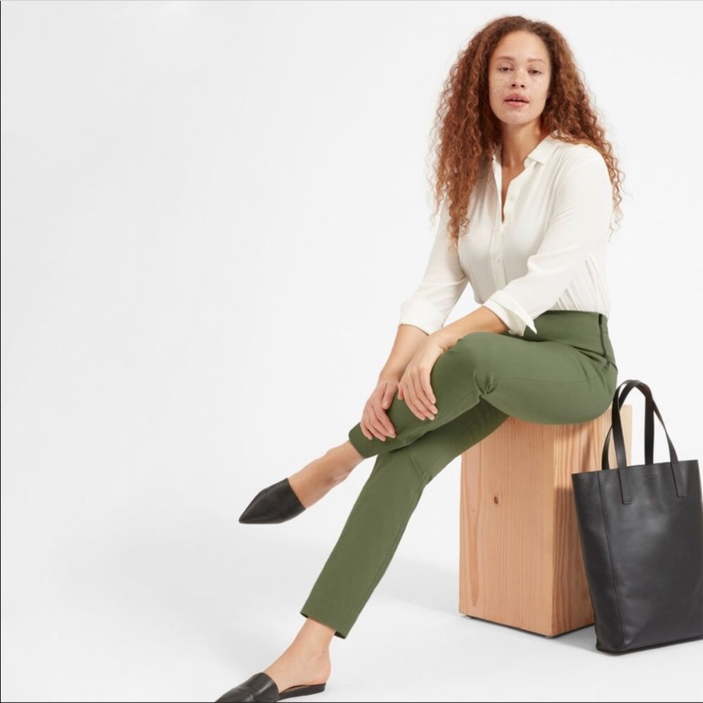 Everlane The Side Zip Stretch Cotton Pant Size 8